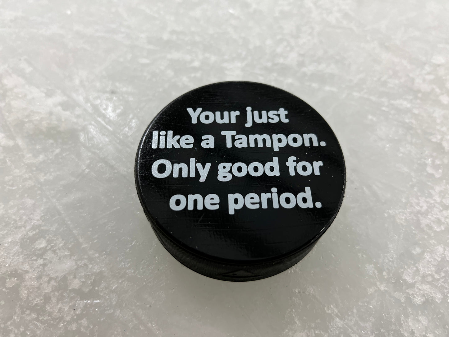 Hockey Player Tampon Puck